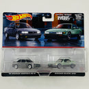 2023 Hot Wheels Premium Car Culture Nissan 2 Pack Set de 2 - 91 Nissan Sentra SE-R y Nissan Silvia S13 con Llantas de Goma RR