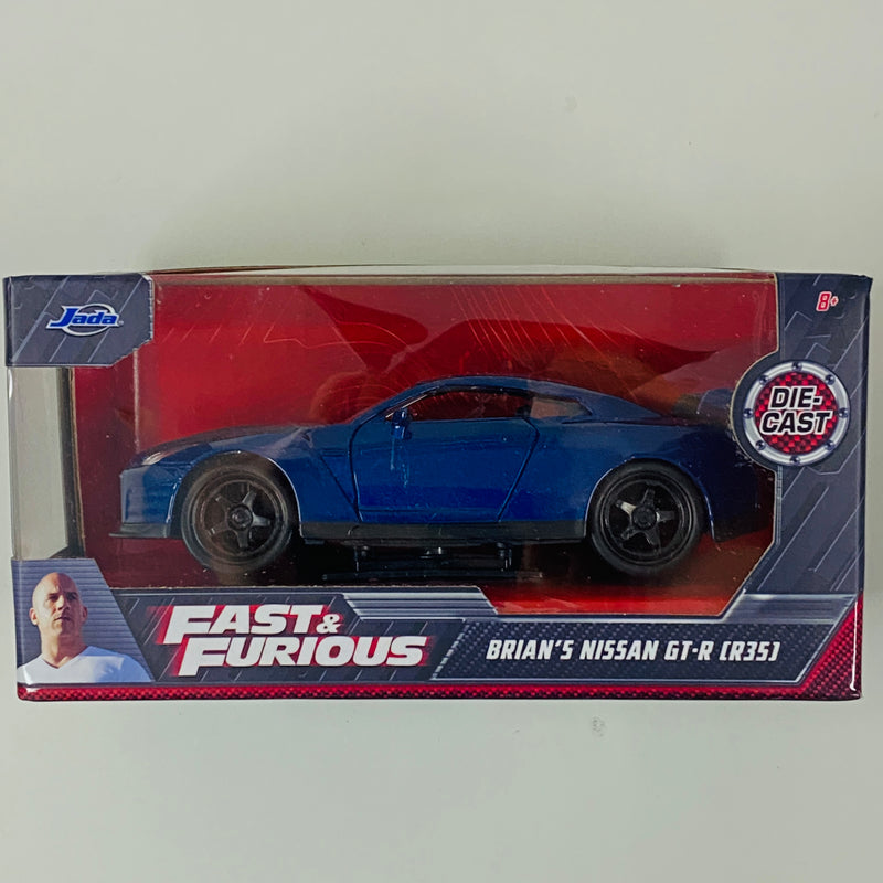 2021 Jada 1:32 Fast & Furious Rápidos y Furiosos Brian's Nissan GT-R R35 azul metálico