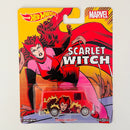 2017 Hot Wheels Premium Pop Culture Women of Marvel Scarlet Witch Combat Medic rojo Llantas de Goma RR Redline base ZAMAC