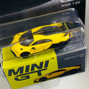 2022 Mini GT MiJo Exclusives 1:64 Limited Edition 1/4,200 Bugatti Chiron Pur Sport amarillo Llantas de Goma
