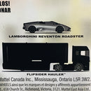 2025 Hot Wheels Premium Car Culture Team Transport Lamborghini Reventon Roadster y camión Flipsider Hauler con Llantas de Goma RR
