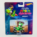 2026 Hot Wheels Mario Kart The Super Mario Galaxy Movie Yoshi Motorcycle verde MKMC base ZAMAC Primera Edición