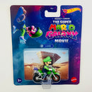 2026 Hot Wheels Mario Kart The Super Mario Galaxy Movie Luigi Motorcycle verde MKMC base ZAMAC Primera Edición