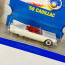 1998 Hot Wheels 30th Anniversary Commemorative 1991 59 Cadillac blanco WW