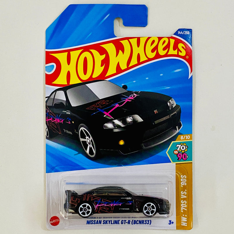 2025 Hot Wheels HW 70s vs 90s HKS Nissan Skyline GT-R BCNR33 negro MC5