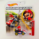 2026 Hot Wheels Mario Kart Mario Standard Kart rojo con blanco MK Base Metal