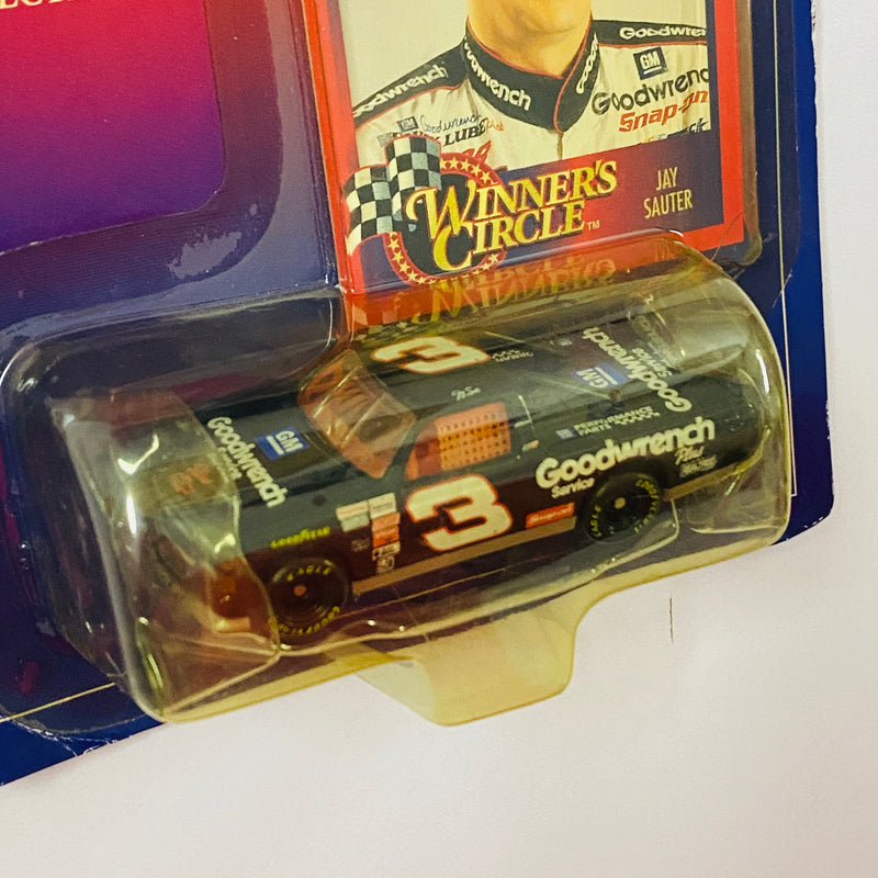 1997 Hasbro Winners Circle NASCAR Kenner Super Truck Series Jake Sauter 3 Goodwrench Chevrolet Silverado Race Truck negro Llantas Goodyear