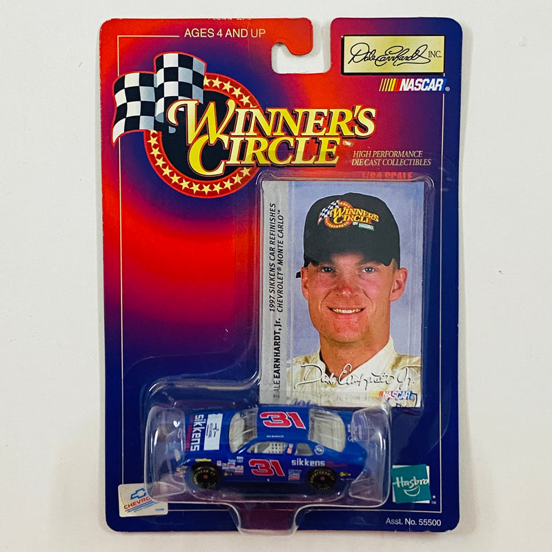 1998 Hasbro Winners Circle NASCAR Dale Earnhardt Jr 31 Akzo Nobel Sikkens Chevrolet Monte Carlo azul Llantas Goodyear