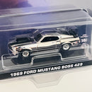 2025 Greenlight Hollywood Hobby Exclusive John Wick 1969 Ford Mustang BOSS 429 Silver Chrome Edition cromado Llantas de Goma