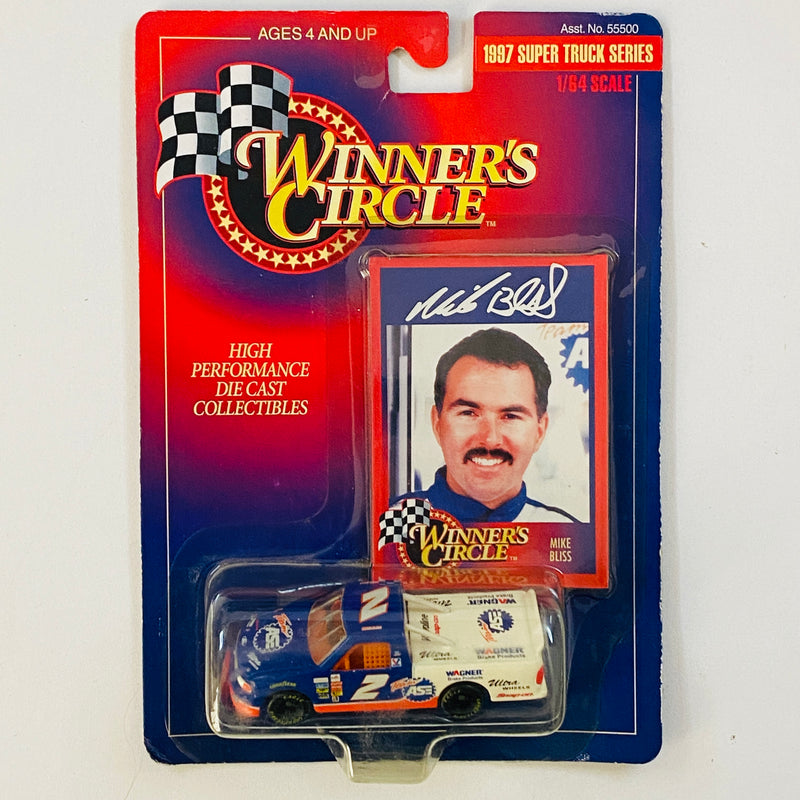 1996 Hasbro Winners Circle NASCAR Kenner Super Truck Series Mike Bliss 2 Team Ase Ford F-150 azul con blanco Llantas Goodyear