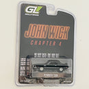 2025 Greenlight Hollywood John Wick Chapter 4 Plymouth Cuda negro Llantas de Goma