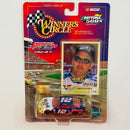 1998 Hasbro Winners Circle NASCAR Daytona 500 Speedweeks 99 Series Jeremy Mayfield 12 Mobil 1 Ford Taurus azul con blanco Llantas Goodyear