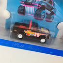 1998 Hot Wheels 30th Anniversary Commemorative 1986 Trailbusters Path Beater Chevrolet S-10 negro Llantas de Goma RR base ZAMAC