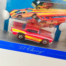 1998 Hot Wheels 30th Anniversary Commemorative 1977 Flying Colors 57 Chevy rojo Redline RL - Detalle Caja