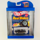 1998 Hot Wheels 30th Anniversary Commemorative 1983 Real Riders Shelby Cobra azul oscuro Llantas de Goma RR base ZAMAC - Detalle Caja