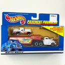 2001 Hot Wheels Pavement Pounders Exclusive 57 T-Bird Ford y camión Blown Truck