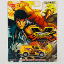 2018 Hot Wheels Premium Pop Culture Street Fighter V CAPCOM Ryu vs Ken Ford Transit Supervan amarillo Llantas de Goma RR base ZAMAC