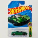 2026 Hot Wheels Exoticars 17 Pagani Huayra Roadster verde metálico J5