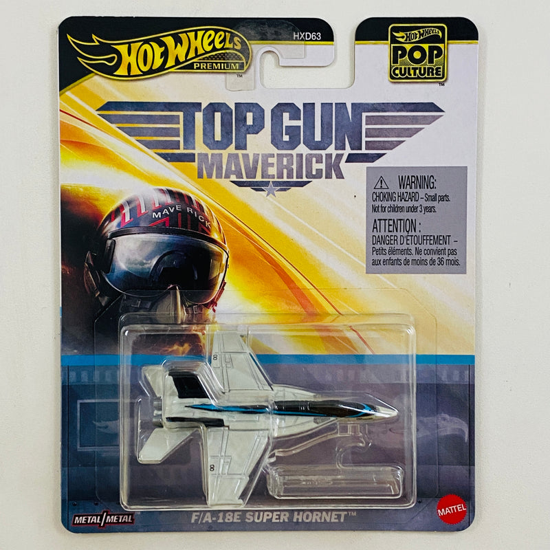 2024 Hot Wheels Premium Pop Culture Top Gun Maverick F/A-18E Super Hornet gris Base Metal Primera Edición