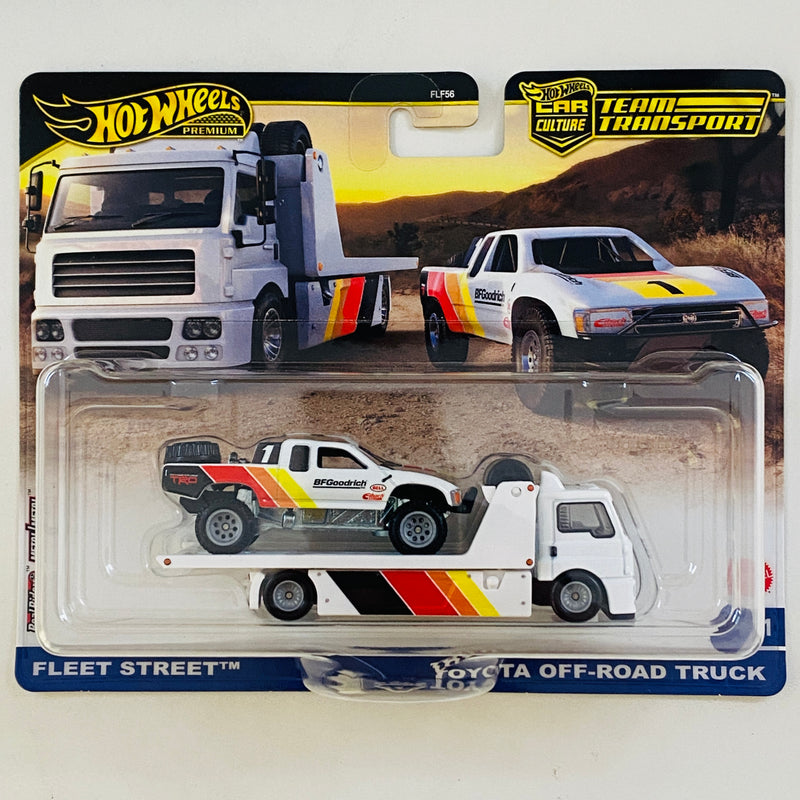 2024 Hot Wheels Premium Car Culture Team Transport Toyota Off-Road Truck y camión Fleet Street con Llantas de Goma RR