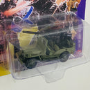 2022 Johnny Lightning Pop Culture Godzilla vs Megalon WWII MB Jeep Willys de la Segunda Guerra Mundial verde militar Llantas de Goma