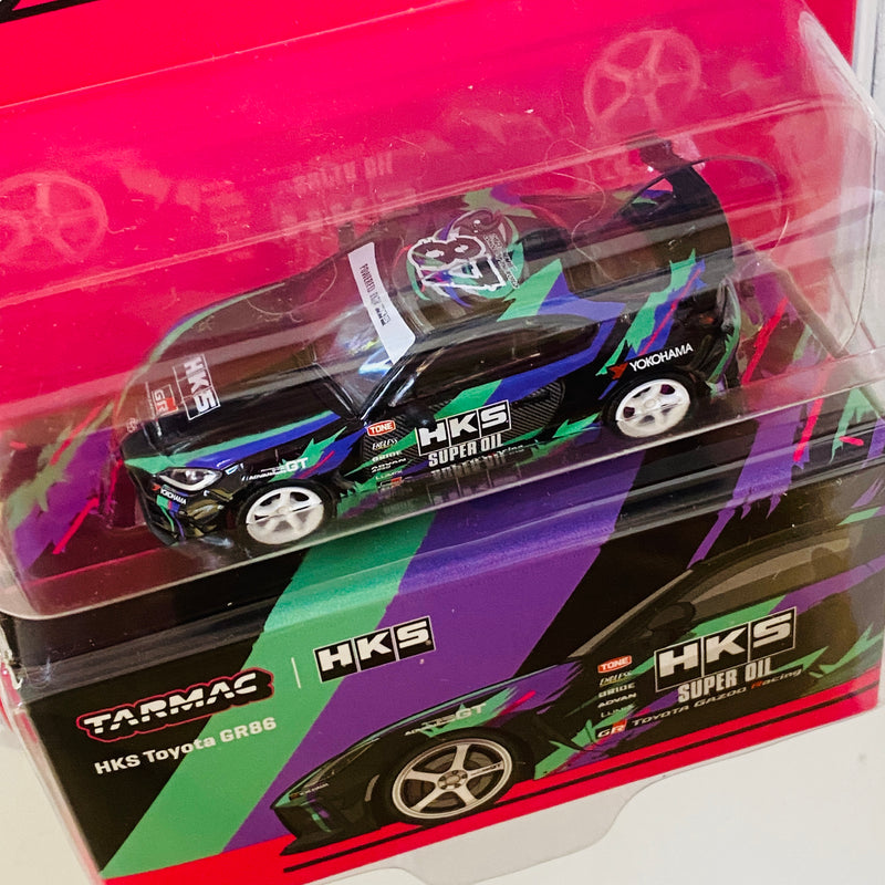 2024 Tarmac Works MiJo Exclusives 1:64 Limited Edition Global64 HKS Toyota GR86 negro Llantas de Goma