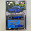 2024 Mini GT MiJo Exclusives 1:64 Limited Edition 1/8,400 Lamborghini Revuelto Blu Eleos azul Llantas de Goma Primera Edición