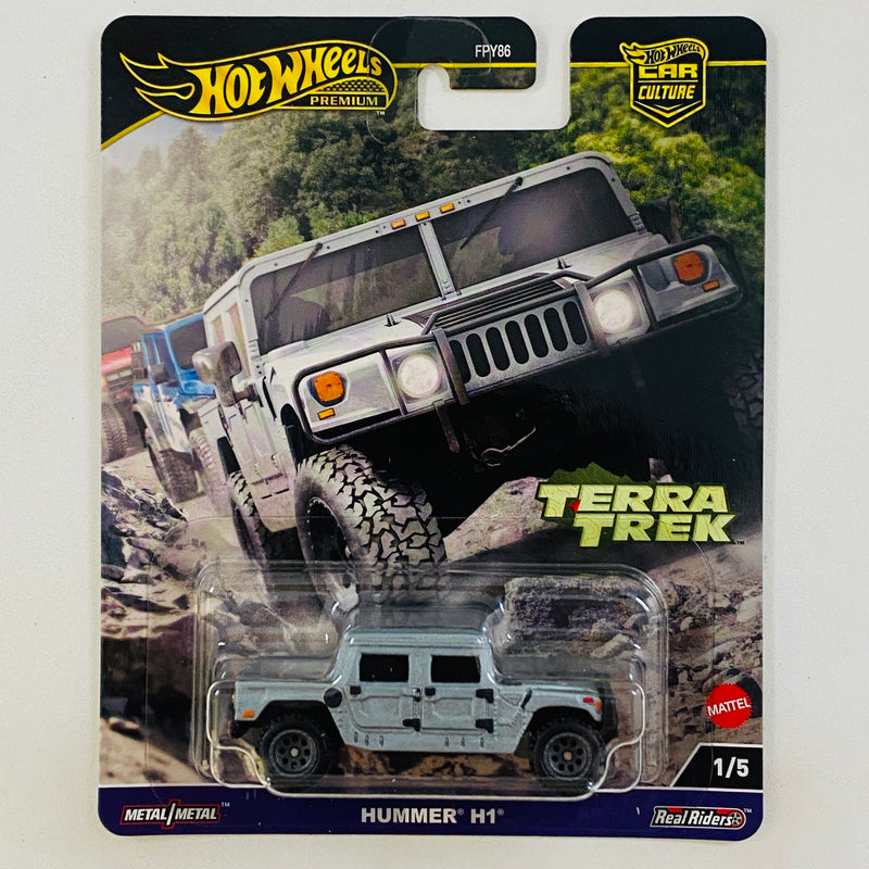 2024 Hot Wheels Premium Car Culture Terra Trek Hummer H1 plata Llantas de Goma RR