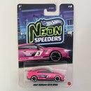 2026 Hot Wheels Walmart Exclusive Neon Speeders 2017 Nissan GT-R R35 rosado neón NS6