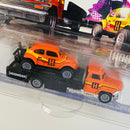 2021 Hot Wheels Premium Car Culture Team Transport Volkswagen Baja Bug y camión Horizon Hauler con Llantas de Goma RR