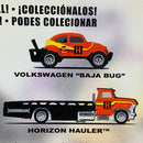 2021 Hot Wheels Premium Car Culture Team Transport Volkswagen Baja Bug y camión Horizon Hauler con Llantas de Goma RR