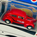 1998 Hot Wheels Special Edition 1/10,000 Optra Lexmark Promotional Fat Fendered 40 Ford rojo Llantas de Goma RR base ZAMAC