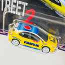 2024 Hot Wheels Premium Car Culture Slide Street 2 2023 Toyota GR Corolla amarillo Llantas de Goma RR Primera Edición