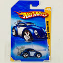 2010 Hot Wheels New Models Volkswagen Beetle azul metálico 5SP Primera Edición