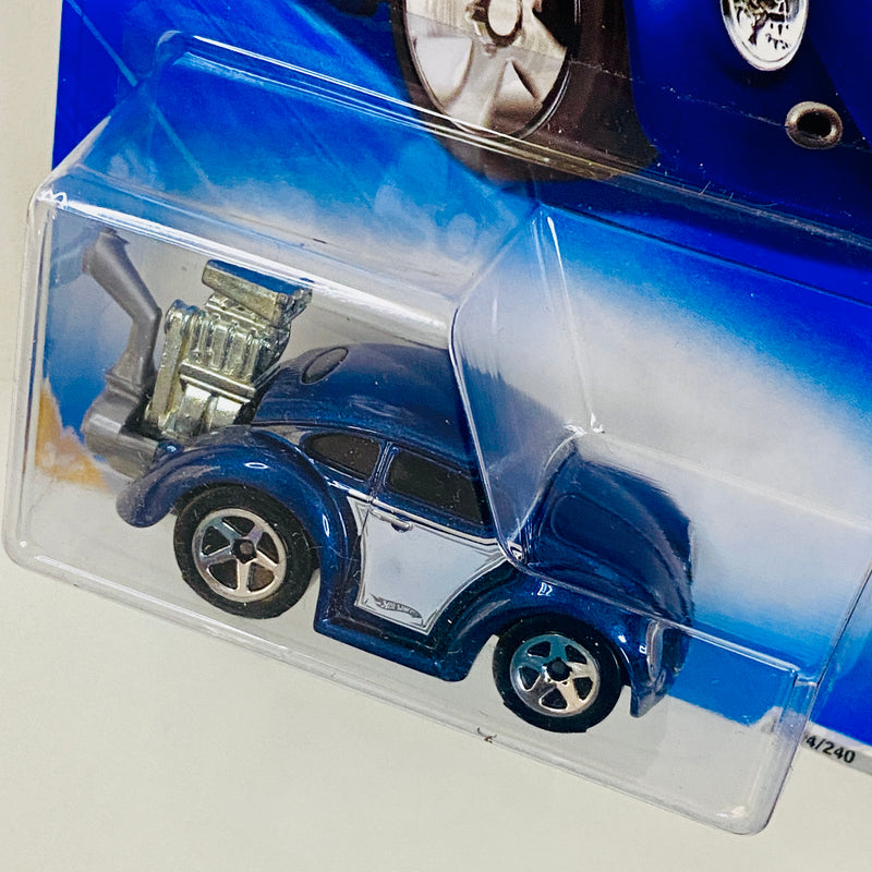 2010 Hot Wheels New Models Volkswagen Beetle azul metálico 5SP Primera Edición