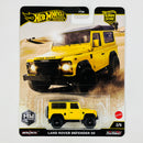 2025 Hot Wheels Premium Car Culture HW Off Road Land Rover Defender 90 amarillo Llantas de Goma RR