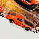 2025 Hot Wheels Premium Boulevard 69 Ford Mustang Boss 302 naranja Llantas de Goma RR