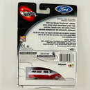 2003 Hot Wheels 100% Preferred Ford Series Custom 50s Ford Wagon rojo con blanco Llantas de Goma RR
