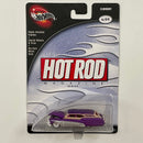 2003 Hot Wheels 100% Preferred Hot Rod Magazine Elwoody 50s Buick Woody morado con plata Llantas de Goma RR
