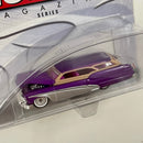 2003 Hot Wheels 100% Preferred Hot Rod Magazine Elwoody 50s Buick Woody morado con plata Llantas de Goma RR