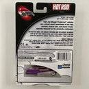 2003 Hot Wheels 100% Preferred Hot Rod Magazine Elwoody 50s Buick Woody morado con plata Llantas de Goma RR