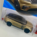 2025 Hot Wheels Then and Now Range Rover Velar dorado metálico Y5