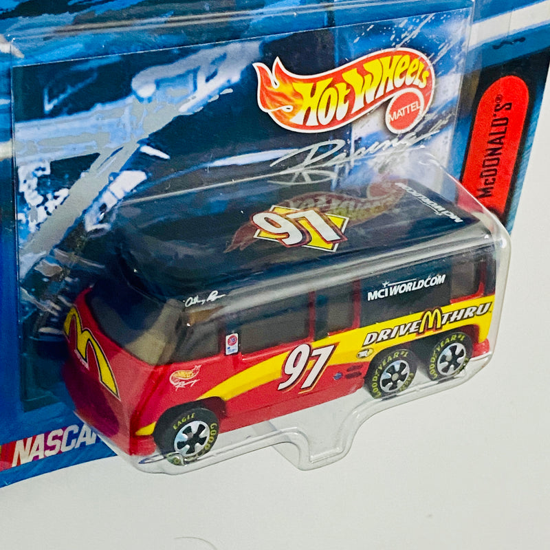 2000 Hot Wheels Racing RV Limited Edition 1/25,000 Deluxe McDonalds GMC Motorhome rojo con negro Goodyear BW