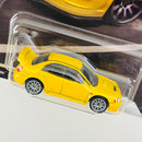 2026 Hot Wheels Premium Car Culture 10th Anniversary Thrill Climbers Subaru Impreza WRX amarillo Llantas de Goma RR