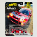 2026 Hot Wheels Premium Car Culture 10th Anniversary Thrill Climbers Mitsubishi Lancer Evolution VI rojo Llantas de Goma RR