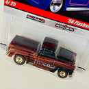 2010 Hot Wheels Hot Wheels Delivery Slick Rides Toy R Us Exclusive 56 Flashsider 1956 Chevrolet Task Force cobre metálico Llantas de Goma RR Redline base ZAMAC
