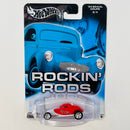 2004 Hot Wheels Auto Affinity Rockin' Rods 34 Ford So-Cal Coupe Sooo Fast rojo con blanco Llantas de Goma RR
