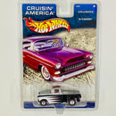 2002 Hot Wheels Walmart Exclusive Cruisin' America Cruisers 56 Flashsider 1956 Chevrolet Task Force plata con negro Llantas de Goma RR