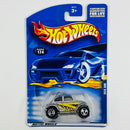 2001 Hot Wheels Volkswagen Baja Bug 174 plata metálico SB base ZAMAC