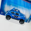 2005 Hot Wheels Volkswagen Baja Bug 161 azul 5SP base ZAMAC